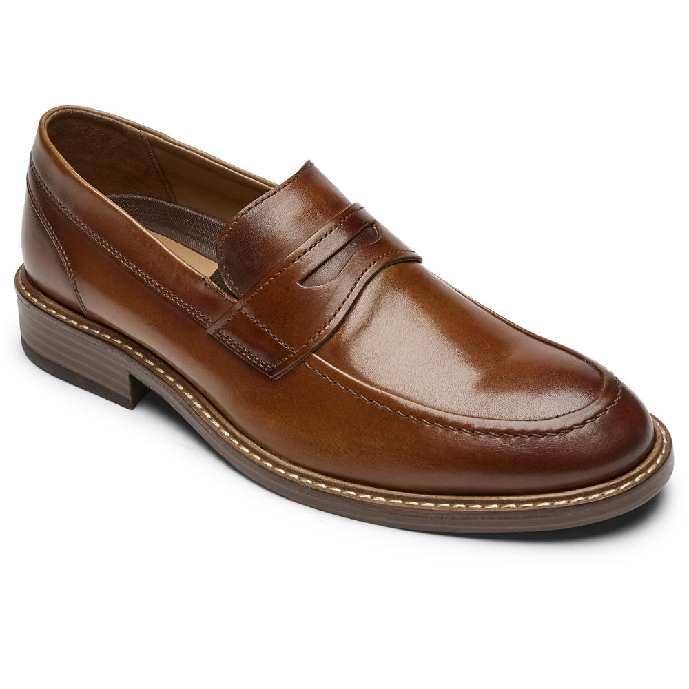 Rockport Singapore Mens Loafers - Kenton Penny Brown - YK4712385